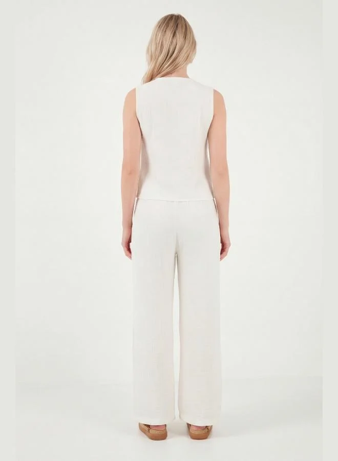 Lela  Lela Cotton Regular Fit Muslin Set with Tie Detail for Women SET 5866660 for Women | Best Price UAE