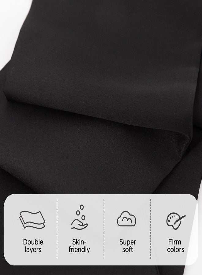 vimate Black Scarf for Women-Long Solid Satin Scarf for Neck Fashion Bag Accessories Hairscarf Hairband(Style 44-Black), 59*5.5‘’ - Image 4