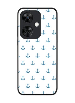 Rugged Black Edge case for OnePlus Nord CE3 Custom Slim fit Flexible Anti Drop Thin Phone Case Cover - Anchor Blue