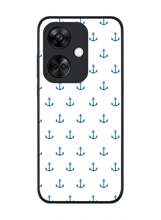 Stylizedd - Rugged Black Edge case for OnePlus Nord CE3 Custom Slim fit Flexible Anti Drop Thin Phone Case Cover - Anchor Blue - Image 1