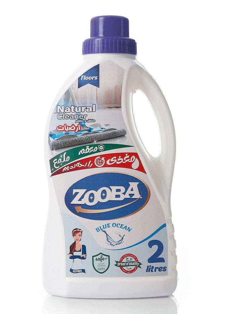 زوبا 2 لتر منظف ومعقم طبيعي للأرضيات - نسيم البحر - Image 1