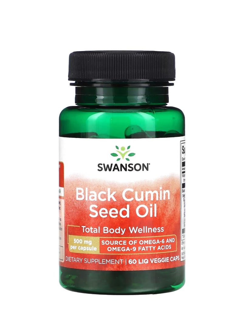 سوانسون زيت بذور الكمون الأسود 500 مجم 60 كبسولة نباتية - Image 1