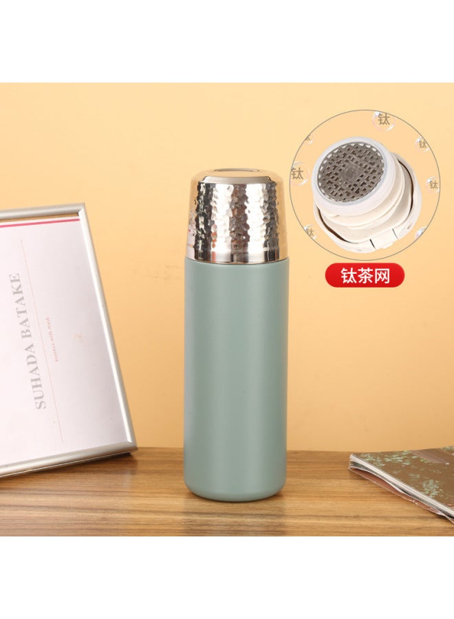 316 Stainless Steel Food Grade Braised Tea Cup Titanium Mesh Braised Bubble Cup Hammered Large Capacity Vacuum Cup Holiday Gift Water Cup