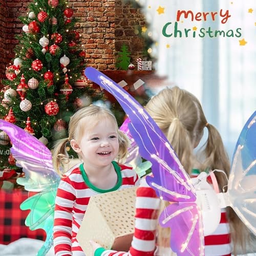 Kardeep Electric Fairy Wings for Girls Moving Butterfly Wings with LED Lights and Music light up fairy wings for Dogs for Birthday Halloween Christmas and Party Cosplay Dress Up Attire - Image 5