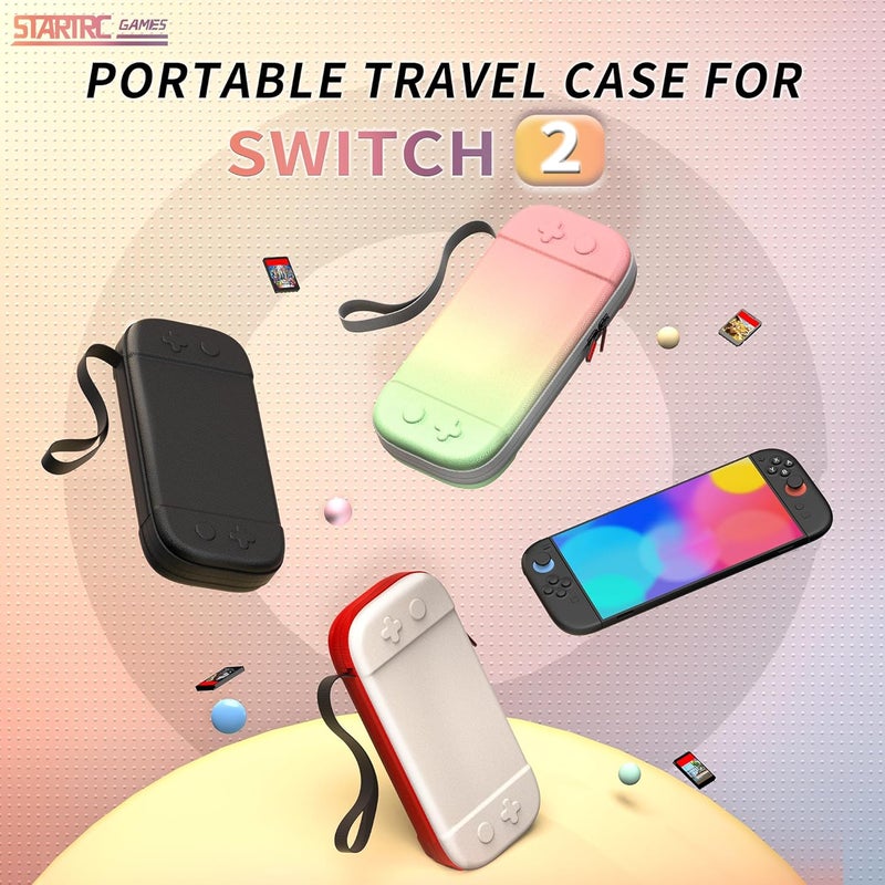 okcsc Portable Travel Carrying Case for Nintendo Switch 2, EVA Hard Shell Case Organizer for Switch 2, Full Surround Protection/Three Color Options/Lightweight Travel Case/With Game Card Slot - Color - Image 2