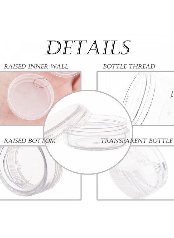 ZEJIA 10 Gram Sample Containers, 20 Count Cosmetic Containers with Lids, Refillable Empty Sample Jars, Small Plastic Containers with Lids (Clear) - Image 3