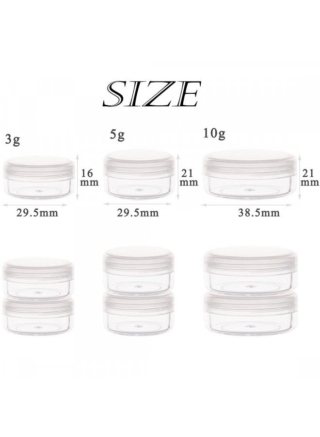 ZEJIA 10 Gram Sample Containers, 20 Count Cosmetic Containers with Lids, Refillable Empty Sample Jars, Small Plastic Containers with Lids (Clear) - Image 2