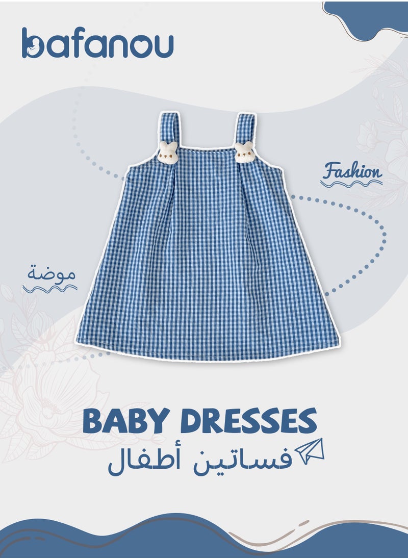 Bafanou Bafanou Baby Girls Casual Dresses | 0-36 Months Newborn Summer Outfits | Breathable Cartoon Printed Clothing  - Image 1