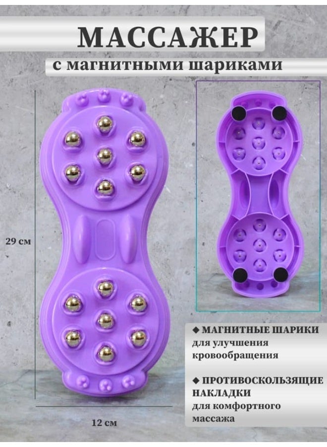 مدلك ومحفز عضلات القدم اليدوي بكرات دوارة - أداة تدليك وتخفيف التوتر ومنعش للدورة الدموية - متعدد الألوان - Image 2