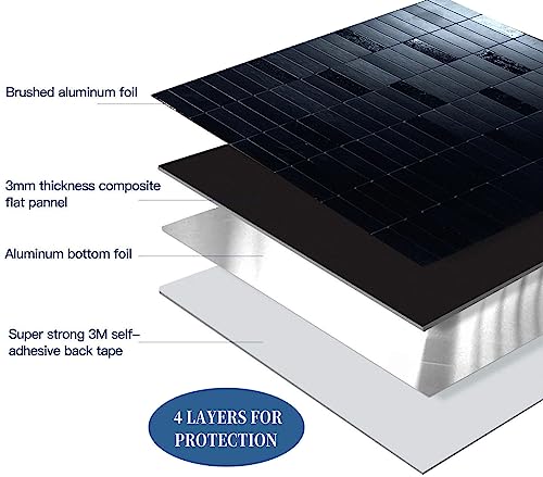 XUANINY Peel and Stick Tile Backsplash Self- Adhesive Wall Tiles Aluminum Mosaic Sticker for Kitchen (11.33"x11.85" Per Sheet, Pack of 10 pcs) (Black Brushed 10) - Image 3