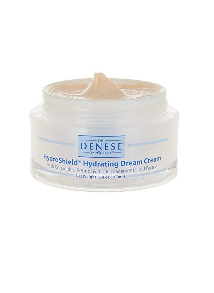 Dr. Denese Dr. Denese SkinScience HydroShield Hydrating Dream Cream Advanced Hydration with Retinol, Peptides & Cermides To Help Maintain Moisture Tone & Elasticity - Reduce the Look of Fine Lines - 3.4oz - Image 1