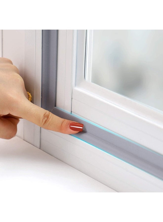 VIUAUAX Draft Excluders Seals, Soundproof Shockproof Dust prevention Wind Stopper, Window Door Weather Stripping, Self-Adhesive Cuttable Seal Strip, Length 3m (grey) - Image 1