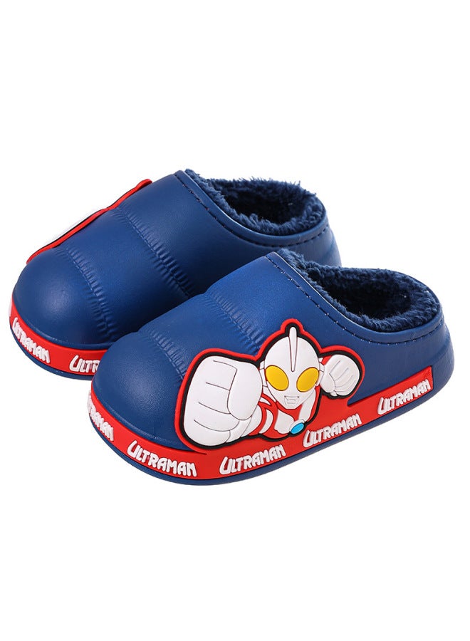 Altman Winter Children's Cotton Slippers For Boys And Girls Large And Medium Children's Bag Heel Warm Waterproof Fleece Baby Cotton Shoes - Image 5