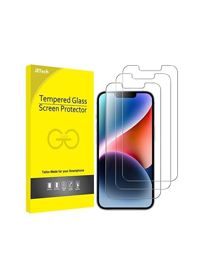 Jetech Screen Protector for iPhone 14 Plus 6.7-Inch, Tempered Glass Film, 3-Pack - Image 1