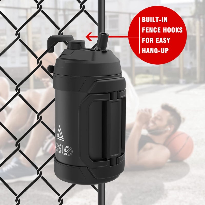 Arslo Sports Water Jug - Gallon Water Bottle - Large Insulated Stainless Steel Bottle for Gym, Workouts, Basketball, Football, Soccer - Keep Water Cold for Up To 24 Hours - 108 Ounce (Black) - Image 4