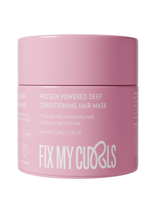 Fix My Curls Protein-Powered Deep Conditioning Hair Mask| Avocado Oil, Amla for Strengthening, Hydrating & Restoring Curls| Enhances Bounce, Adds Shine, & Boosts Elasticity| for all Hair Types (50g) - Image 1
