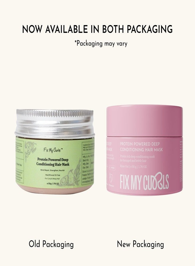 Fix My Curls Protein-Powered Deep Conditioning Hair Mask| Avocado Oil, Amla for Strengthening, Hydrating & Restoring Curls| Enhances Bounce, Adds Shine, & Boosts Elasticity| for all Hair Types (50g) - Image 2