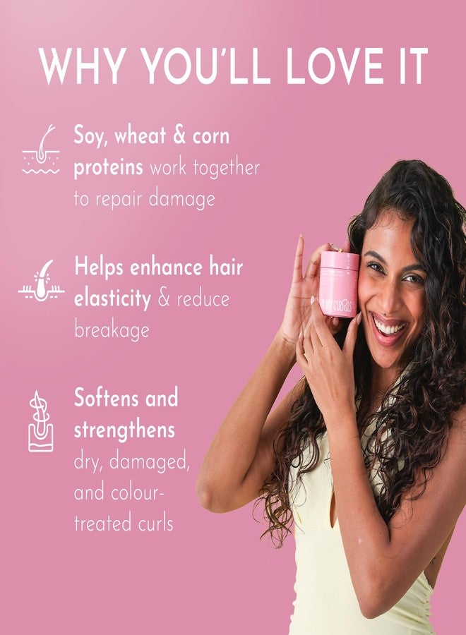 Fix My Curls Protein-Powered Deep Conditioning Hair Mask| Avocado Oil, Amla for Strengthening, Hydrating & Restoring Curls| Enhances Bounce, Adds Shine, & Boosts Elasticity| for all Hair Types (50g) - Image 3