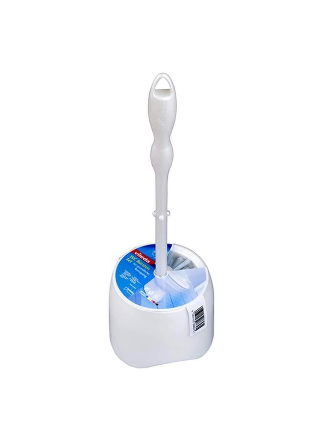 Vileda Power Eco Toilet Brush With Holder White And Blue - Image 3