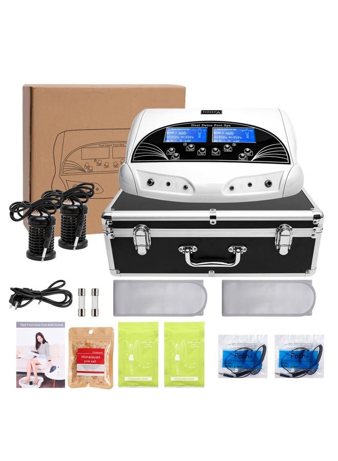 Vitaciti Dual Ionic Detox Foot Bath Machine Digital LCD Display Spa Chi Cleanse Cell Detoxification Negative Hydrogen Machine with Black Aluminum Box, Two Arrays Holiday Gift - Image 1
