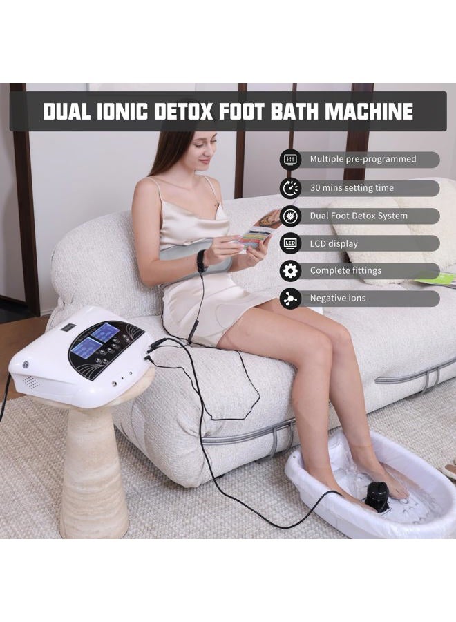 Vitaciti Dual Ionic Detox Foot Bath Machine Digital LCD Display Spa Chi Cleanse Cell Detoxification Negative Hydrogen Machine with Black Aluminum Box, Two Arrays Holiday Gift - Image 4