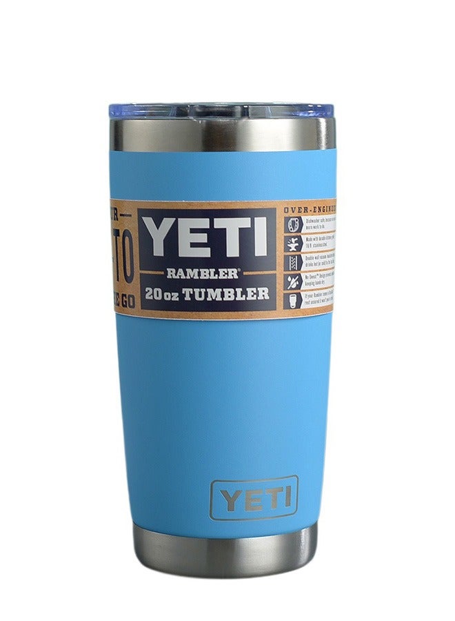 يتي كوب ستانلس ستيل معزول بالتفريغ، سعة ٢٠ أونصة، مع غطاء MagSlider، للمشروبات الساخنة والباردة، خالٍ من مادة BPA.