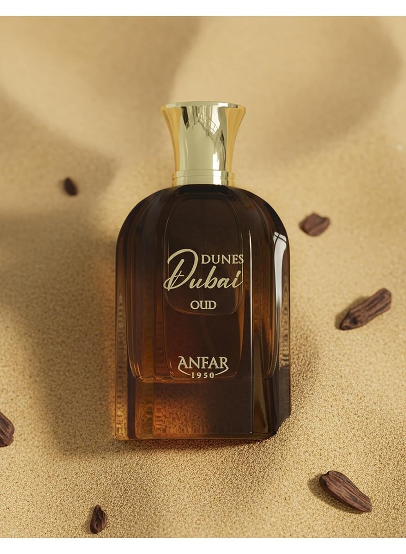 Anfar Dunes Dubai Oud Eau de Parfum 100ml – Long Lasting Unisex Spicy Woody Perfume with Saffron, Pink Pepper & Mint - Image 5