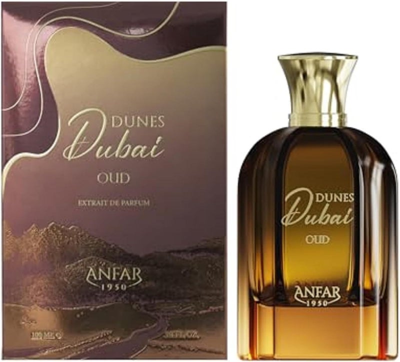 Anfar Dunes Dubai Oud Eau de Parfum 100ml – Long Lasting Unisex Spicy Woody Perfume with Saffron, Pink Pepper & Mint - Image 2