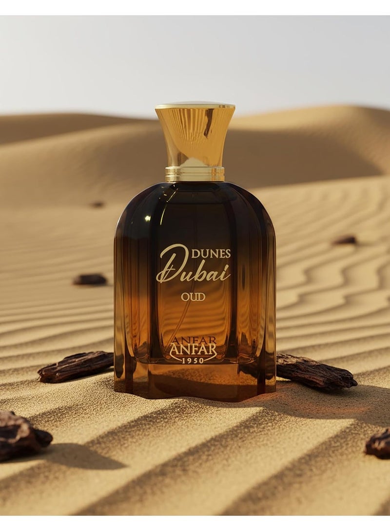 Anfar Dunes Dubai Oud Eau de Parfum 100ml – Long Lasting Unisex Spicy Woody Perfume with Saffron, Pink Pepper & Mint - Image 4