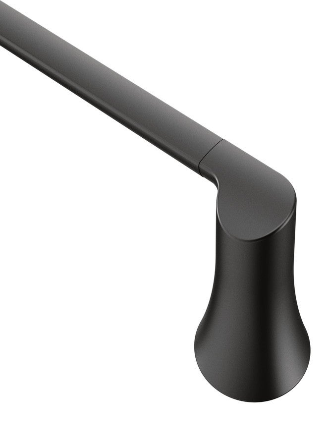Moen YB0218BL Doux 18-Inch Single -Towel Bar, Matte Black - Image 1