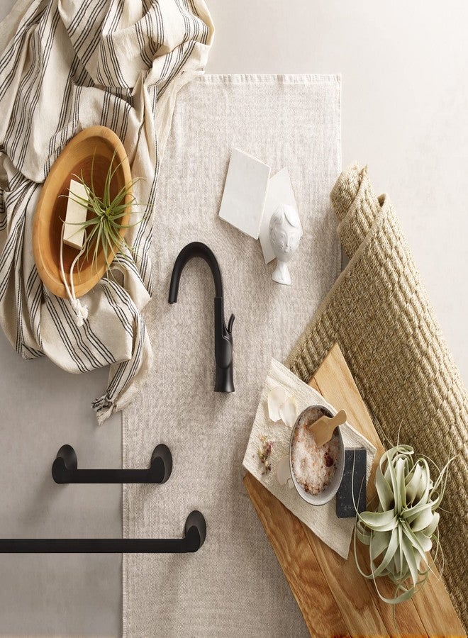 Moen YB0218BL Doux 18-Inch Single -Towel Bar, Matte Black - Image 3