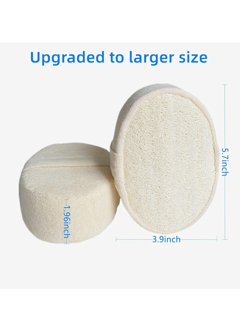 Oasisgalore - 2Pack Loofah Shower Sponge Exfoliating Body Scrubber Spa-Grade Skin Care for Men or Women Shower - Image 1