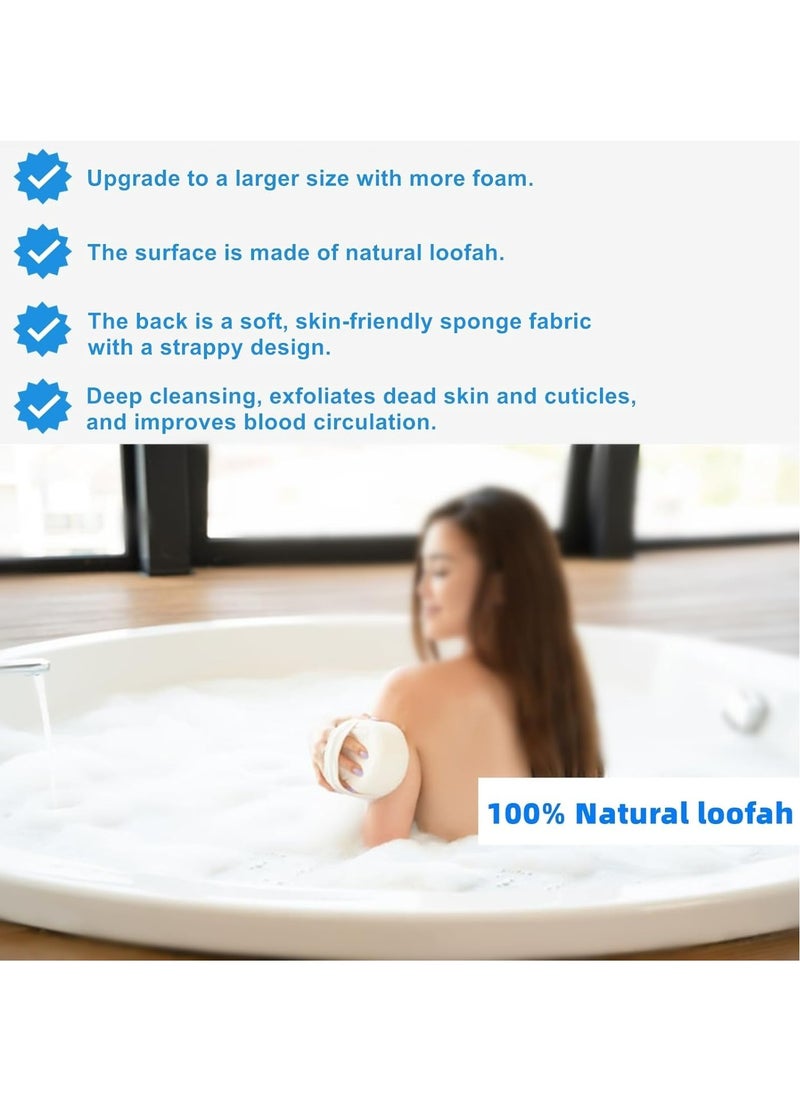 Oasisgalore - 2Pack Loofah Shower Sponge Exfoliating Body Scrubber Spa-Grade Skin Care for Men or Women Shower - Image 1