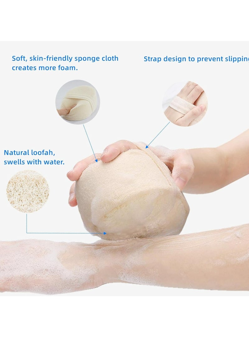 Oasisgalore - 2Pack Loofah Shower Sponge Exfoliating Body Scrubber Spa-Grade Skin Care for Men or Women Shower - Image 1