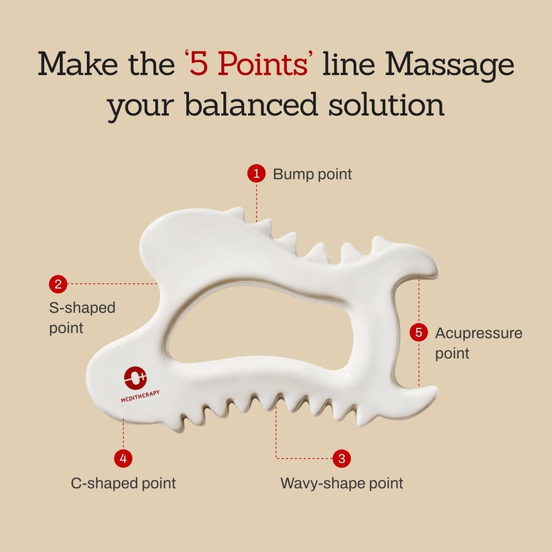 MEDITHERAPY ميديثيرابي سوكسال غواشا، غواشا سيراميك، أداة تدليك الجسم، غواشا كورية، لوحة غواشا، رفع الوجه، لوحة تدليك تخفيف العضلات (مدلك الجسم) - Image 3