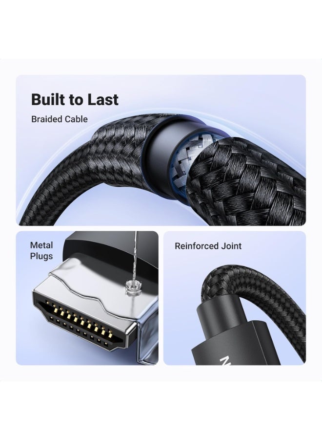 HDMI 2.1 Ultra HD Cable 5M – High-Speed 48Gbps Braided HDMI Cord for 8K@60Hz, eARC, HDR, Dolby Vision, Compatible with PS5, Xbox, Switch, MacBook, TV, Projector - Image 3