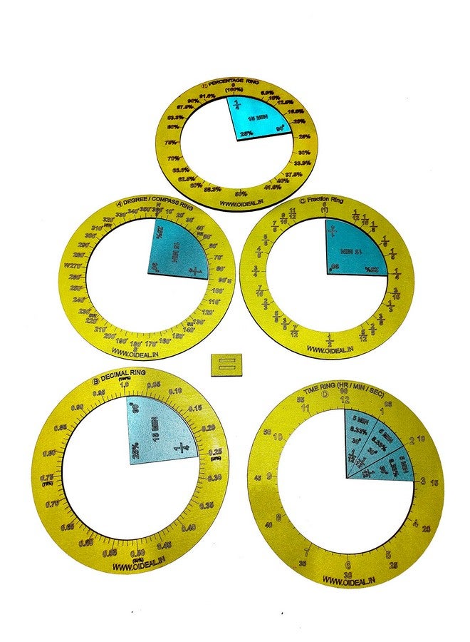 ستيبس تو دو مجموعة حلقات الكسور المميزة والعجلات الدائرية من ستيبس تو دو. تتضمن 38 قطعة. تُعلّم مفاهيم الكسور وعملياتها. وسيلة تعليمية ممتعة ومفيدة. هدية تعليمية، متعددة الألوان. - Image 2