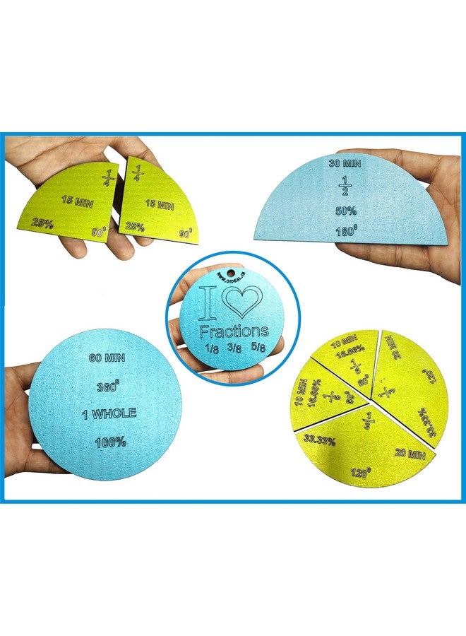 ستيبس تو دو مجموعة حلقات الكسور المميزة والعجلات الدائرية من ستيبس تو دو. تتضمن 38 قطعة. تُعلّم مفاهيم الكسور وعملياتها. وسيلة تعليمية ممتعة ومفيدة. هدية تعليمية، متعددة الألوان. - Image 3