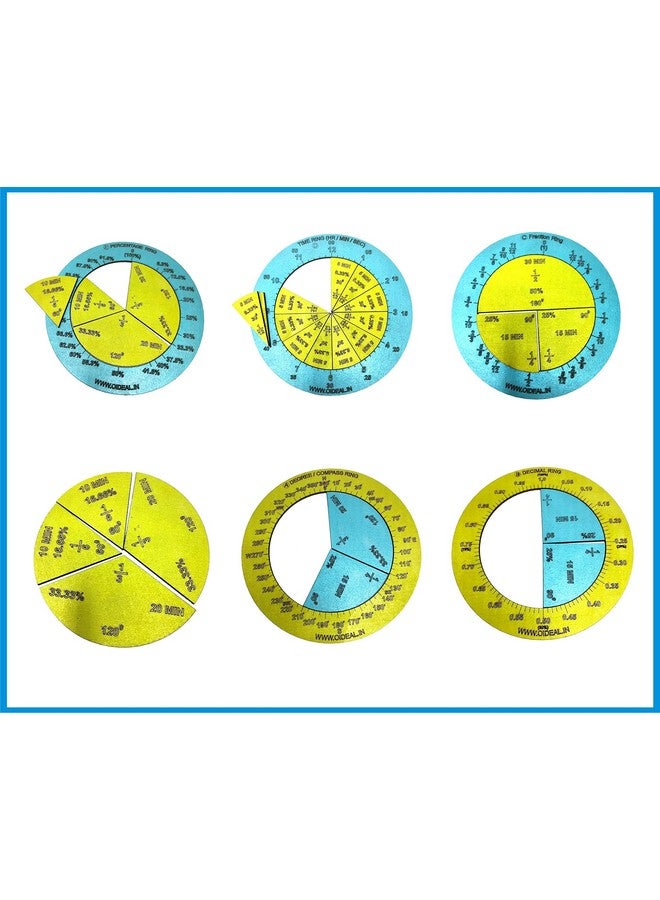 ستيبس تو دو مجموعة حلقات الكسور المميزة والعجلات الدائرية من ستيبس تو دو. تتضمن 38 قطعة. تُعلّم مفاهيم الكسور وعملياتها. وسيلة تعليمية ممتعة ومفيدة. هدية تعليمية، متعددة الألوان. - Image 4