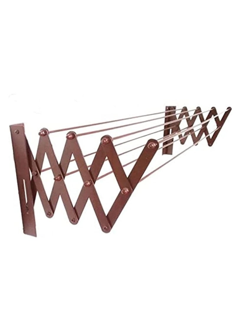 Wall-Mounted Clothes Drying Rack 100cm Expandable Wall-Mounted Clothes Drying Rack - Space-Saving Foldable Metal Laundry Hanger - Durable and Adjustable for Indoor and Outdoor Use 