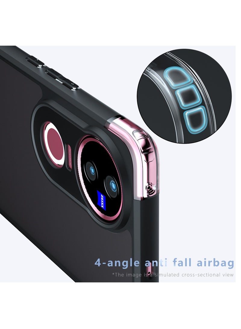 [1+1 Sets] For vivo V50 5G Case Cover & Screen Protector Frosted Translucent Back Protective Slim Phone Cover, Anti-Fingerprints, Anti-Fall Drop Protection，Tempered Flims - Image 5