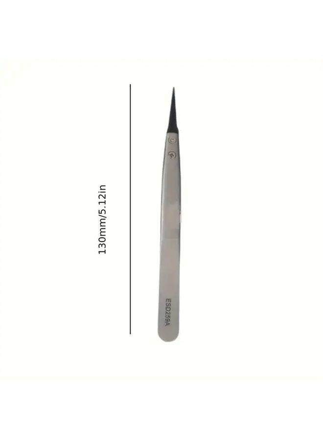 1 ESD Anti Static Precision Tweezers With 2 Adapters Heavy Duty Metal For Electronics - Image 4