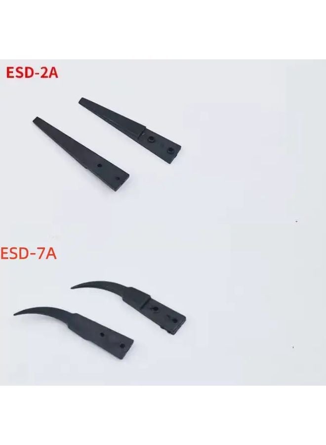 1 ESD Anti Static Precision Tweezers With 2 Adapters Heavy Duty Metal For Electronics - Image 5