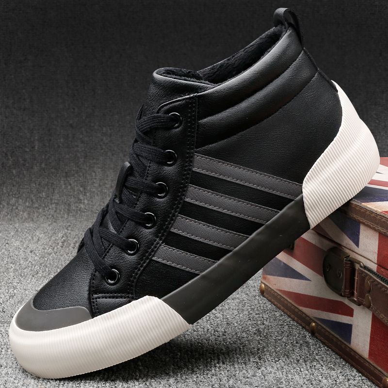 2025 New Men''s Casual Trendy Shoes, Retro Trendy Korean Style Canvas Shoes, Spring High-Top Lace-Up Breathable Men''s Shoes - Image 1