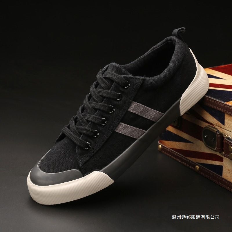 2025 New Men''s Casual Trendy Shoes, Retro Trendy Korean Style Canvas Shoes, Spring High-Top Lace-Up Breathable Men''s Shoes - Image 2