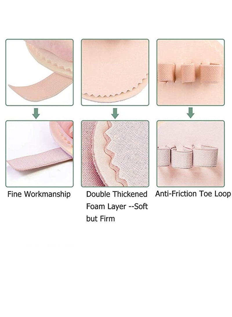 KASTWAVE Foam Toe Corrector, 2 Pcs Straighten Bent Toes Ball of Foot Cushion Triple Foam Toe Big Little Thumb Separator for Claw Toe Mallet Toe Contracted Toe and Cured Toes Splint Straightener - Image 4