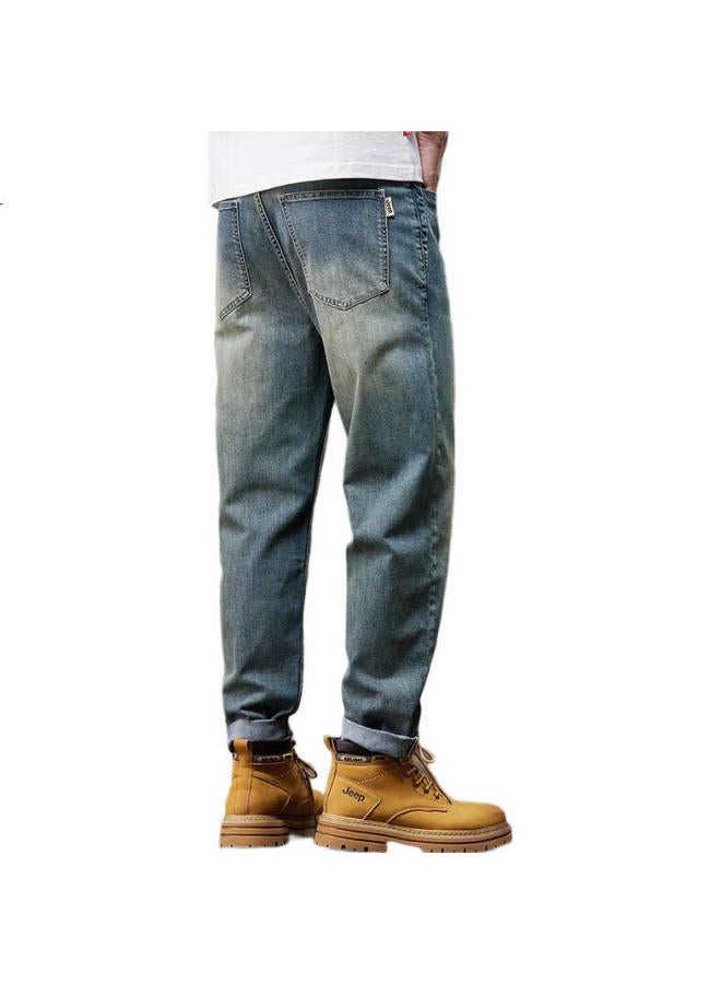 Jeep Spring New Simple Jeans Men'S Retro Washed Straight-Leg Pants Commuting Versatile Men'S Long Pants - Image 2