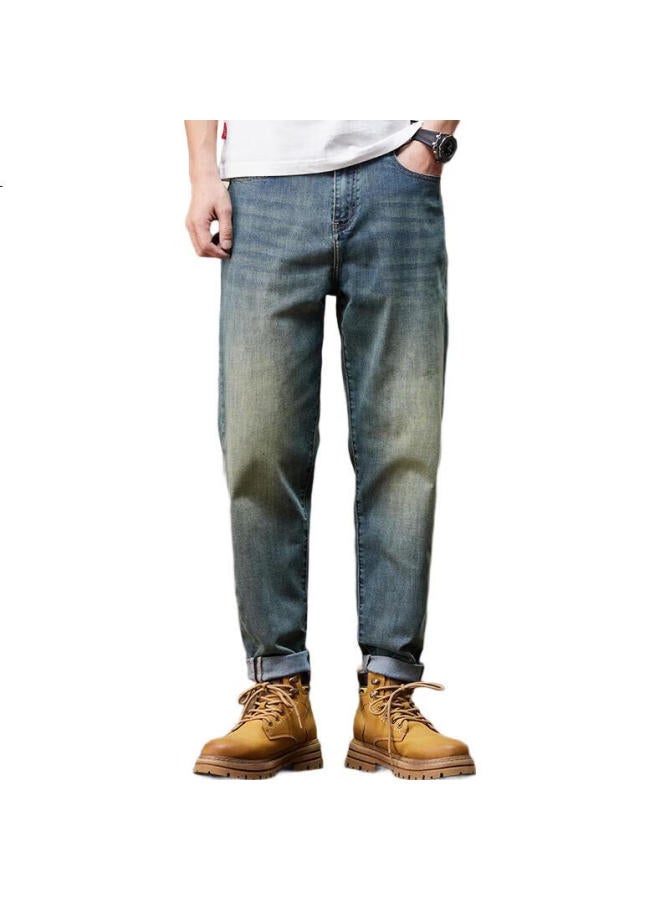 Jeep Spring New Simple Jeans Men'S Retro Washed Straight-Leg Pants Commuting Versatile Men'S Long Pants - Image 3
