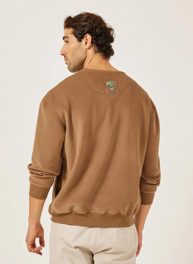 Fort Collins Fort Collins Embroidered Round Neck Oversized Sweatshirt