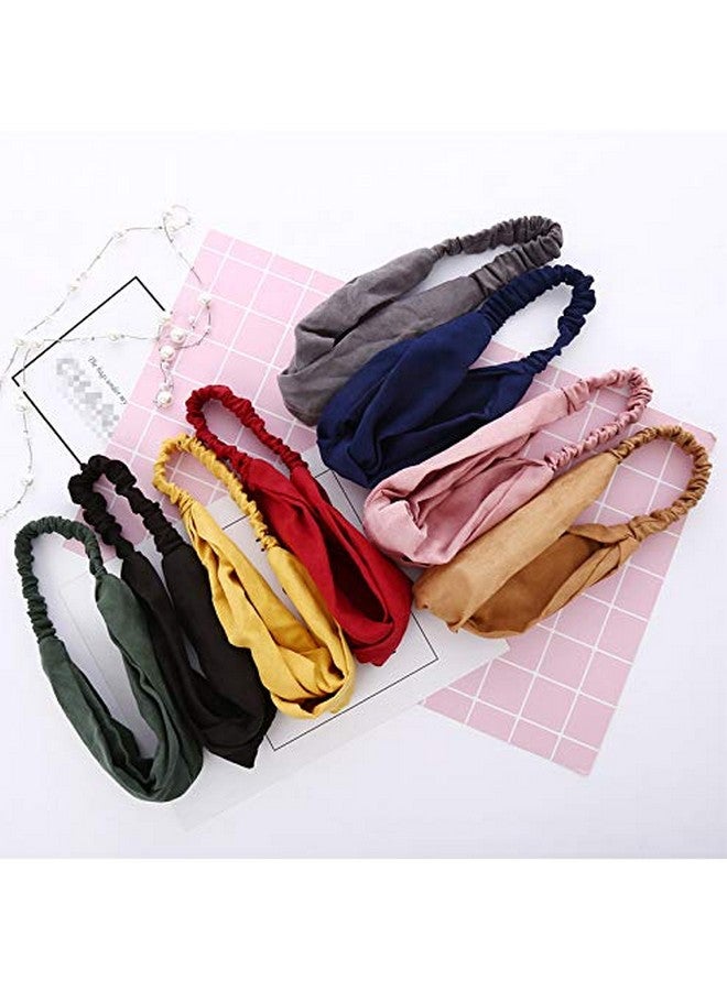 بسماد عصابات رأس من القماش البوهيمي للسيدات من أجل إكسسوارات الشعر ذات الرأس المرن المتقاطع العتيق (أحمر) - Image 5